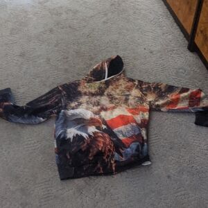 Eagle and Flag Graphic Hoodie